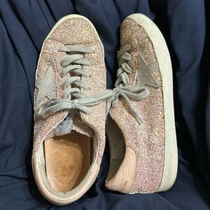 Golden Goose X Bonpoint leather pink glitter Superstar sneakers. EU 39/US 8.5